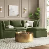 Haven Velvet Modular French Seam Sofa Ottoman Dark Green - Threshold™