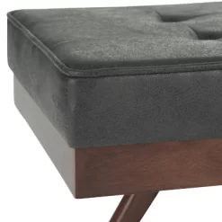 48" Keenan Mid Century Ottoman Bench Faux Air Leather - Wyndenhall 11 48" Keenan Mid Century Ottoman Bench Faux Air Leather - Wyndenhall -Cozy Living Deals Store GUEST c706c8b5 485a 4c72 895b e0d26b6ceff8