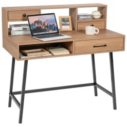 Costway Makeup Vanity Table Computer Writing Desk Storage With Drawer Shelf Industrial -Cozy Living Deals Store GUEST c7a3bcb8 d2ee 40b3 84eb 02f81cb31a7b