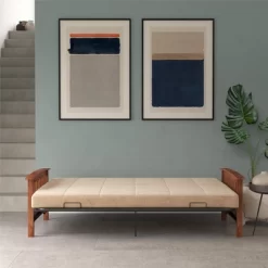 Full Brixen Wood Arm Metal Futon Frame With 6" Mattress - Room & Joy -Cozy Living Deals Store GUEST c7d78dd9 76e1 4e97 a7e6 fce012cd0a27