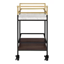 Goodspring Faux Marble Top 2 Shelf Serving Cart Black/White - HOMES: Inside + Out 6 Goodspring Faux Marble Top 2 Shelf Serving Cart Black/White - HOMES: Inside + Out -Cozy Living Deals Store GUEST c807be8b ac27 4a8b 9558 7fa3f4d4b471
