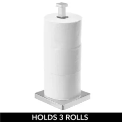 MDesign Modern Metal Free-Standing Toilet Paper Stand, Holds 3 Rolls -Cozy Living Deals Store GUEST c842c4a9 89b8 48af 99a6 ad24b9441428