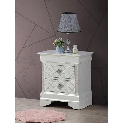 Passion Furniture Verona 2-Drawer Nightstand (24 In. H X 16 In. W X 21 In. D) 7 Passion Furniture Verona 2-Drawer Nightstand (24 In. H X 16 In. W X 21 In. D) - Image 7