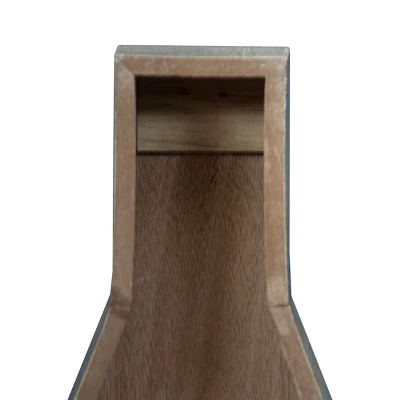 Single Bottle Rustic White Wood Wall Mount Wine Rack - Foreside Home & Garden 4 Single Bottle Rustic White Wood Wall Mount Wine Rack - Foreside Home & Garden - Image 4