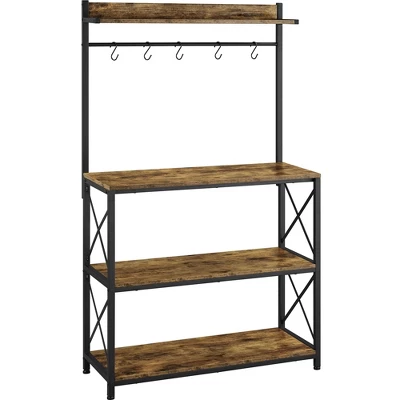 Yaheetech 4-Tier Kitchen Storage Rack With 5 S Hooks 7 Yaheetech 4-Tier Kitchen Storage Rack With 5 S Hooks - Image 7