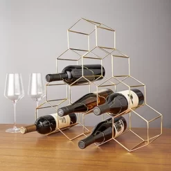 Viski Geo Gold Bottle Wine Rack, Honeycomb Design 12 Viski Geo Gold Bottle Wine Rack, Honeycomb Design -Cozy Living Deals Store GUEST c945baec ad5a 475b 86e7 4be98ebef273