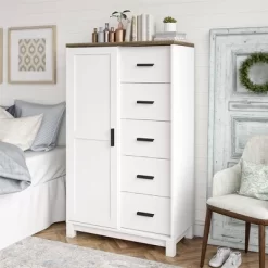 Sandlin Gentleman's Chest White - Room & Joy -Cozy Living Deals Store GUEST c95ae0bd 04d5 4db5 b444 578ff282850f
