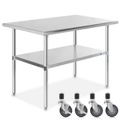 GRIDMANN Stainless Steel Table With 4 Casters (Wheels), NSF Commercial Kitchen Work & Prep Table -Cozy Living Deals Store GUEST c98bceb4 7cc4 4ab5 8109 d871bf690a6a