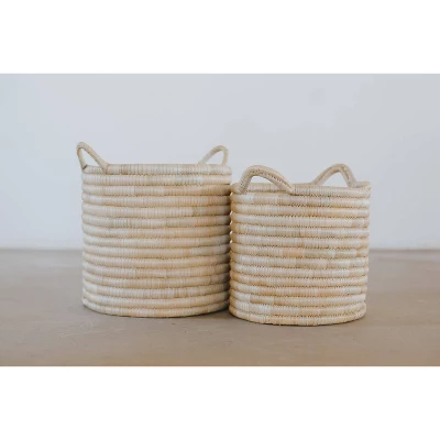 Mo's Crib Small Handcrafted Karula Basket With Handles 2 Mo's Crib Small Handcrafted Karula Basket With Handles - Image 2