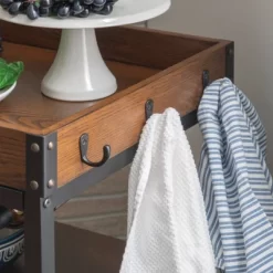 Austin Kitchen Cart Metal/Wood - Linon -Cozy Living Deals Store GUEST ca127673 92ff 4aa1 b734 425461b01b25
