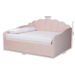 Queen Timila Velvet Fabric Upholstered Daybed Light Pink - Baxton Studio 15 Queen Timila Velvet Fabric Upholstered Daybed Light Pink - Baxton Studio -Cozy Living Deals Store GUEST ca3327b5 5d5b 4cea 96a7 68fbe42f680a