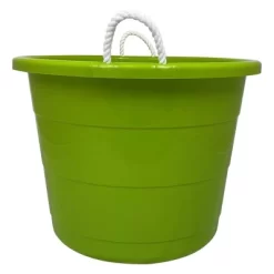 Homz 17 Gallon Indoor Outdoor Storage Bucket W/Rope Handles For Sports Equipment, Party Cooler, Gardening, Toys And Laundry, Bold Lime Green (2 Pack) -Cozy Living Deals Store GUEST ca646d04 8377 484b 83d9 c72006de66ed