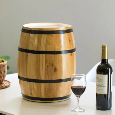 Vintiquewise Wine Barrel 4 Sectional Crate With Removable Head Lid 1 Vintiquewise Wine Barrel 4 Sectional Crate With Removable Head Lid