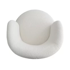 Bella 28'' Seat Width Touch Modern White Boucle Upholstered With 360° Swivel Accent Armrest Barrel Chairs-The Pop Maison -Cozy Living Deals Store GUEST cb0a06d6 859f 468d 916d 03b79ddbfea1