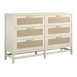 Latta 6 Drawer Dresser With Faux Rattan Ivory Oak - Room & Joy -Cozy Living Deals Store GUEST cb1fa196 7596 4aa3 878e e6c5f43d055f