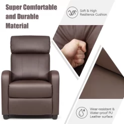 Recliner Massage Chair, Ergonomic Adjustable Single Sofa With Padded Seat BlackBrownGray -Cozy Living Deals Store GUEST cb591aa3 6537 41bb a6e5 cbaff6752b6b