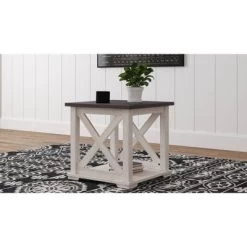 Dorrinson End Side Table White/Black/Gray - Signature Design By Ashley