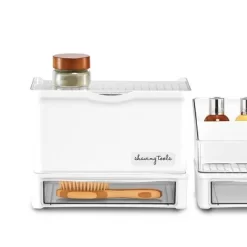 Medium Stacking Bin With Lid Clear/White - Madesmart -Cozy Living Deals Store GUEST cb88f3da 7268 46bd 8727 0e240b4fa26c