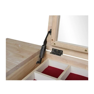 Alexandria Vanity Table With Vanity Bench Unfinished - International Concepts 5 Alexandria Vanity Table With Vanity Bench Unfinished - International Concepts - Image 5