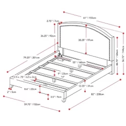 Florence Fabric Bed Frame - CorLiving -Cozy Living Deals Store GUEST cbfe4182 e491 4208 9ec4 38471ca31069