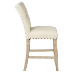 2pk 24" Preston Counter Height Barstool Burlap - OSP Home Furnishings