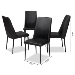 Set Of 4 Chandelle Modern And Contemporary Faux Leather Upholstered Dining Chairs - Baxton Studio 9 Set Of 4 Chandelle Modern And Contemporary Faux Leather Upholstered Dining Chairs - Baxton Studio -Cozy Living Deals Store GUEST cc32f422 8b7f 4f25 86dc 5ae4a6ef84a7