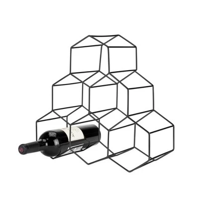 Viski Geo Gold Bottle Wine Rack, Honeycomb Design 9 Viski Geo Gold Bottle Wine Rack, Honeycomb Design - Image 9