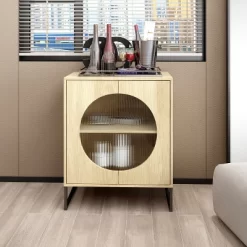 Aubrey 33.07'' H X 26.85'' W X 15.79'' D Glass Door Storage Cabinet And Adjustable Shelf Sideboards And Buffets-The Pop Home 17 Aubrey 33.07'' H X 26.85'' W X 15.79'' D Glass Door Storage Cabinet And Adjustable Shelf Sideboards And Buffets-The Pop Home -Cozy Living Deals Store GUEST ccc779bc 3089 4714 9519 87e498223ce0