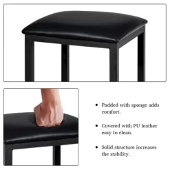 Costway 3 PCS Counter Height Dining Set Faux Marble Table 2 Chairs Kitchen Bar Furniture -Cozy Living Deals Store GUEST ccdd3496 8c3a 4113 9a23 b18d9ca83a74