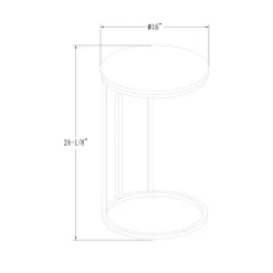 24" Modern Glam Round C Table Faux White Marble/Gold - Saracina Home -Cozy Living Deals Store GUEST cd9c2a2e f5ac 47ff b510 437aa7f790be