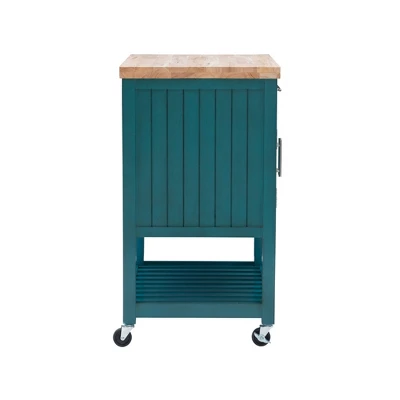 Abigail Kitchen Cart Teal - Powell Company 5 Abigail Kitchen Cart Teal - Powell Company - Image 5