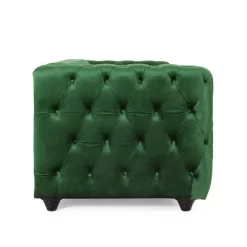 Sagewood Contemporary Velvet Tufted 3 Seater Sofa Emerald/Espresso - Christopher Knight Home -Cozy Living Deals Store GUEST ce42c262 7ce1 463c 9e78 a440d77169a5