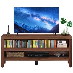 Tangkula TV Stand Fit 45” TV Media Center Open Console Cabinet With 2-Shelf Storage OakWalnut -Cozy Living Deals Store GUEST ceef9889 7d04 4677 9ac1 b8708567c875