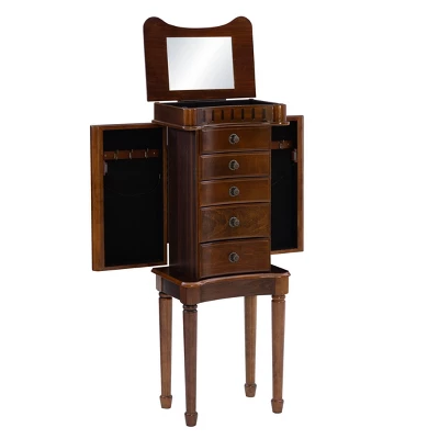 Kasey Jewelry Armoire Walnut - Powell Company 2 Kasey Jewelry Armoire Walnut - Powell Company - Image 2