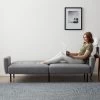 Comfort Collection Futon Sofa Bed With Box Tufting - Lucid
