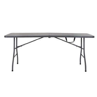 6" Blow Mold Centerfold Table Gray - Room & Joy 2 6" Blow Mold Centerfold Table Gray - Room & Joy - Image 2