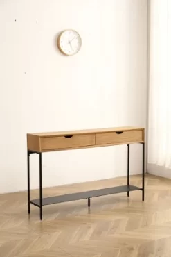 Freya 47.24" Length 2 Slide-out Drawers Entryway Rectangle Storage Console Table With Carbon Steel-Maison Boucle -Cozy Living Deals Store GUEST cf54e2af 6335 4c4b a5df d4aaac9d1cee