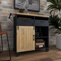 Industrial Rolling Cart Black - Olivia & May 33 Industrial Rolling Cart Black - Olivia & May -Cozy Living Deals Store GUEST cfb6cc01 fd70 4f56 8b08 0f2b7a29bbc2