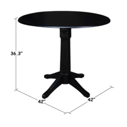 Sandon Round Dual Drop Leaf Pedestal Table Black - International Concepts 14 Sandon Round Dual Drop Leaf Pedestal Table Black - International Concepts -Cozy Living Deals Store GUEST d023b2a7 2bef 4b73 842f 3cbac44e5fb0