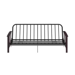 Full Size Holly Espresso Wood Arm Futon Frame With 6" Microfiber Mattress Tan - Room & Joy -Cozy Living Deals Store GUEST d053ce8c 5fb2 4b1c bc82 7d4b62fc276f