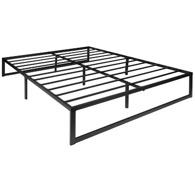 Merrick Lane 14 Inch Steel Bed Frame With Steel Slat Support For Any Mattress (No Box Spring Required) 14 Merrick Lane 14 Inch Steel Bed Frame With Steel Slat Support For Any Mattress (No Box Spring Required) - Image 14