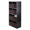 40.08" 9pc Timothy Set Storage Shelf 4X2 With Baskets Black - Winsome