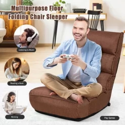 Costway 4-Position Adjustable Floor Chair Folding Lazy Sofa Cushioned Couch Lounger New 12 Costway 4-Position Adjustable Floor Chair Folding Lazy Sofa Cushioned Couch Lounger New -Cozy Living Deals Store GUEST d089b4a2 d139 4230 a3af b42001d958f4