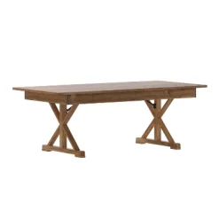 Emma And Oliver 7' X 40" Rectangular Solid Pine Folding Farm Table With Crisscross Legs -Cozy Living Deals Store GUEST d138e8ea 7445 4f11 9fbb 69ddbeb51c53