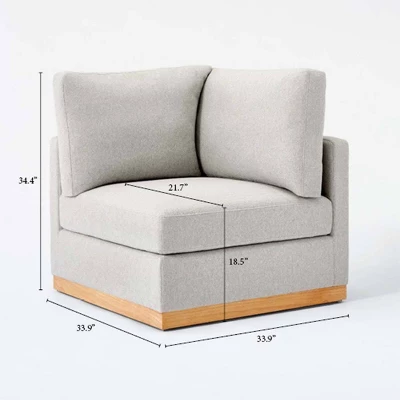 Woodland Hills Modular Sectional Corner Light Gray - Threshold™ Designed With Studio McGee 11 Woodland Hills Modular Sectional Corner Light Gray - Threshold™ Designed With Studio McGee - Image 11