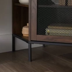 Corner TV Stand For TVs Up To 55" With Metal Mesh Doors - Saracina Home -Cozy Living Deals Store GUEST d146f13e 2246 470e ad99 b83d0c69a362