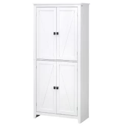HOMCOM 72" Freestanding 4-Door Kitchen Pantry, Storage Cabinet Organizer With 4-Tiers, And Adjustable Shelves, White -Cozy Living Deals Store GUEST d194ee37 0b84 4722 97cd 31759e20c912