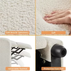 Yaheetech Upholstered Adjustable Boucle Recliner Chair With Pocket Spring -Cozy Living Deals Store GUEST d20f8145 d354 45a3 9d78 06715ccda36e