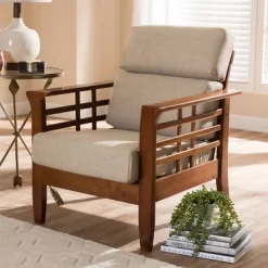 Baxton Studio Larissa Modern Classic Mission Style Cherry Finished Wood And Fabric High Back Cushioned Living Room Dark Beige Cherry 13 Baxton Studio Larissa Modern Classic Mission Style Cherry Finished Wood And Fabric High Back Cushioned Living Room Dark Beige Cherry -Cozy Living Deals Store GUEST d29d8402 d33a 4a86 806a 644c9002686b