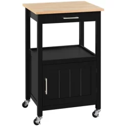 Yaheetech Rolling Kitchen Island Trolley Cart With Open Shelf And Storage Cabinet -Cozy Living Deals Store GUEST d2cc0bd5 3030 4445 9652 c6f2fa0ceb77